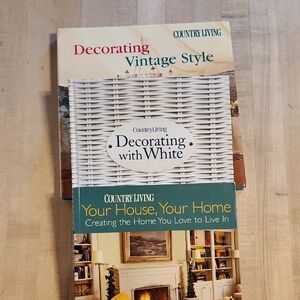3 Country Living Decorating Book Set- 2 Hardback 1 Soft